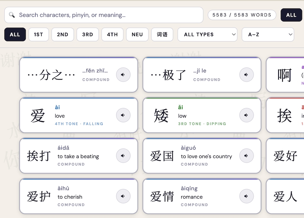 Dictionary screen